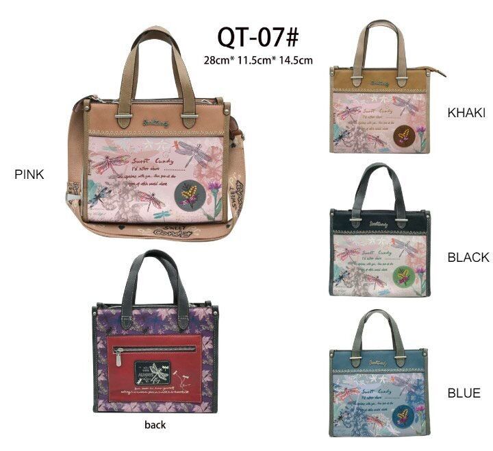 Bolso Tote Sweet Candy con Libélula y Bolsillo Trasero Mujer
