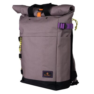 Rolltop-Rucksack aus 100 % recyceltem Polyester – Taupe