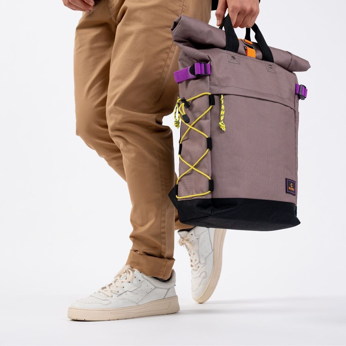 Mochila roll-top 100% poliéster reciclado - Taupe