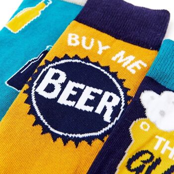 Coffret cadeau chaussettes à bière pour hommes 4
