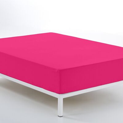 Bajera ajustable color chicle - Cama de 105 (alto 28 cm) - 50% algodón / 50% poliéster - 144 hilos. Gramage: 115