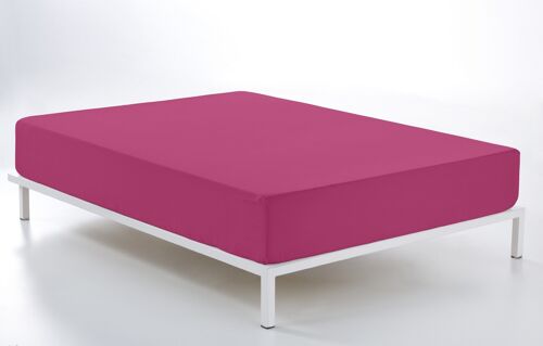 Bajera ajustable color fucsia - Cama de 160 (alto 28 cm) - 50% algodón / 50% poliéster - 144 hilos. Gramage: 115