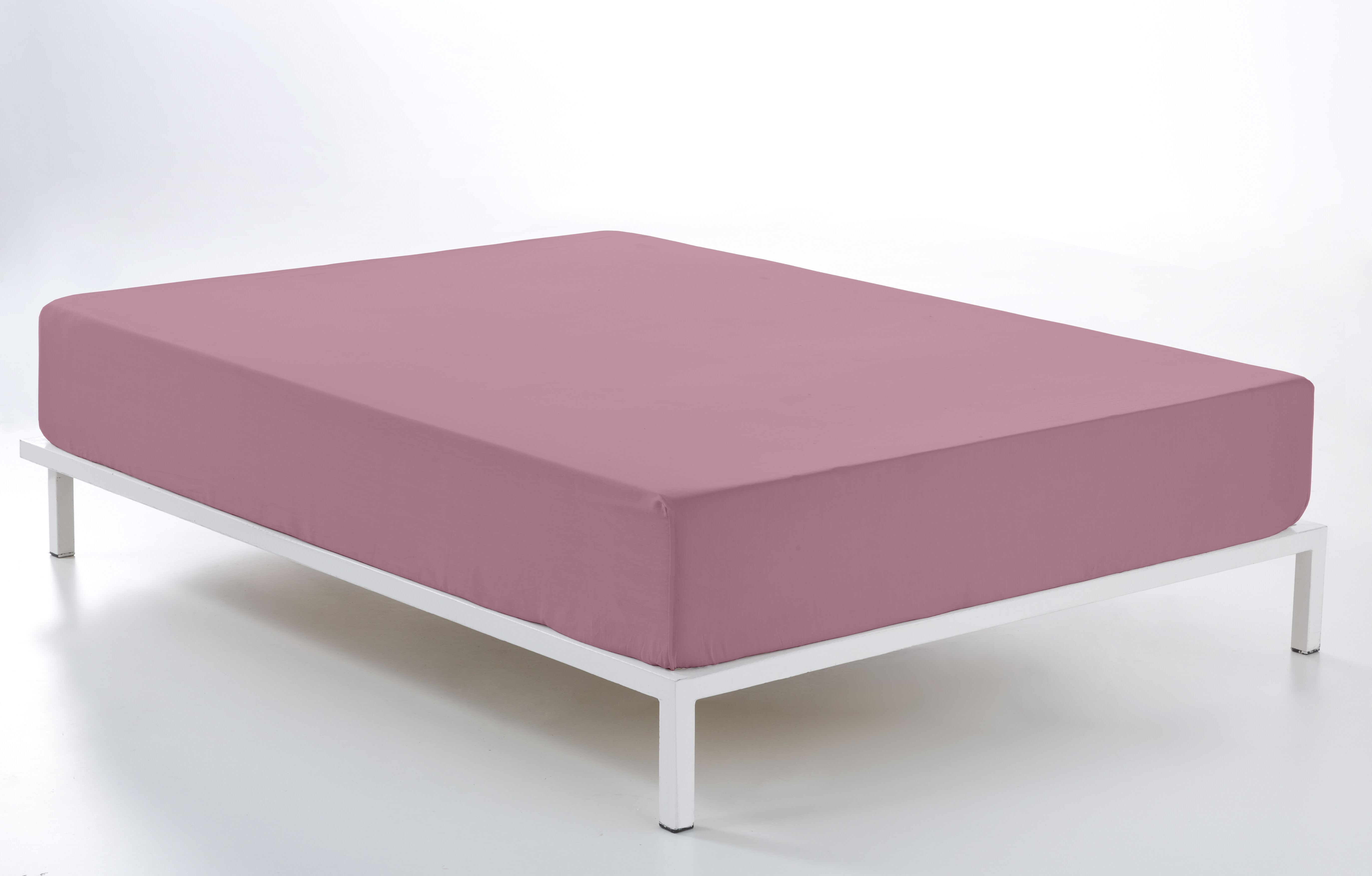 Lenzuolo con angoli regolabile color quarzo - letto 90 (altezza 28 cm) - 50% cotone / 50% poliestere - 144 fili. Peso: 115