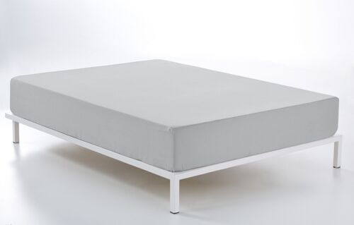 Bajera ajustable color perla - Cama de 105 (alto 28 cm) - 50% algodón / 50% poliéster - 144 hilos. Gramage: 115