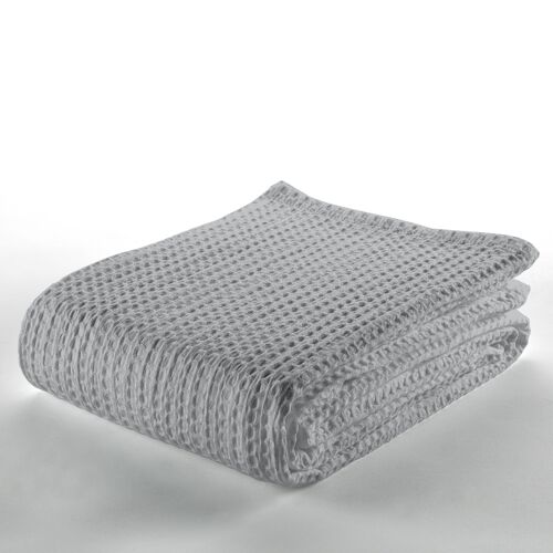 Colcha tejida Banús color Perla. Cama de 105 cm
