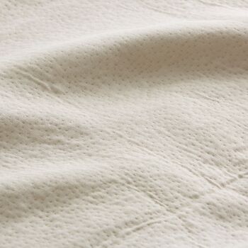 Couette/couvre-lit en coton recyclé Rice coloris Lin pour un lit de 105 cm. Comprend une housse de coussin 3