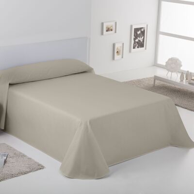 RUSTIC PLAIN Bedspread/Bedspread in Linen color - 135/140 cm bed. - Dyed yarn - 50% Cotton/30% Polyester/20% Linen