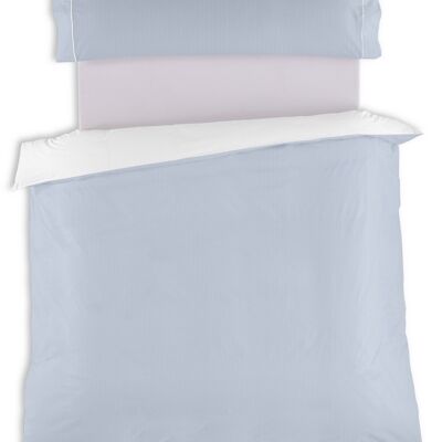 Conjunto de FUNDA NORDICA y funda de almohada Greta, color azul - Cama de 105 (2 piezas) - 100% algodón - 200 hilos. Gramage: 125