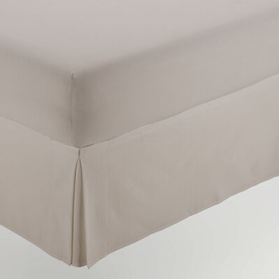 Cubrecanapé de hilo tintado color lino - Cama de 105 (alto 200 cm) - Con velcro adhesivo - 50% algodón / 30% poliéster / 20% lino