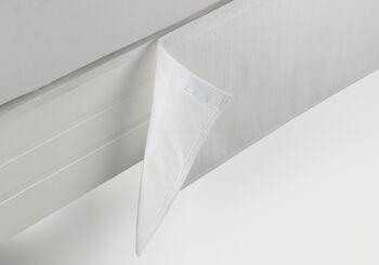 housse de couette fil teint rustique blanc optique - lit 105 cm - fermeture velcro - 50% coton / 50% polyester - dimensions : 105 x 190/200 + 35 cm 2