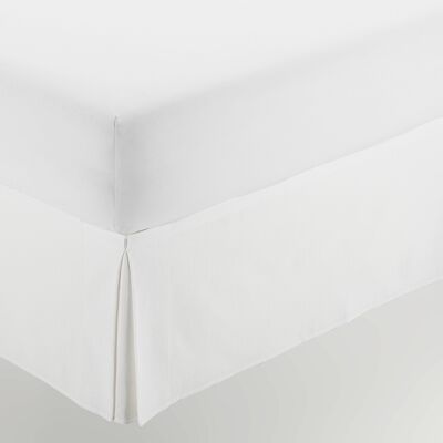 CUBRECANAPÉ HILO TINTADO RÚSTICO COLOR BLANCO ÓPTICO - CAMA DE 180 CM - ALTO DE 30 CM - TIPO COLCHA - 50% ALGODÓN / 50% POLIÉSTER - MEDIDAS: 180X200+30 CM