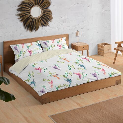 Dúo de funda nórdica Colibrí - Impresión digital - Cama de 135/140 cm.