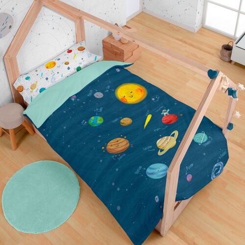 Dúo de funda nórdica Space - Impresión digital - Cama de 105 cm.