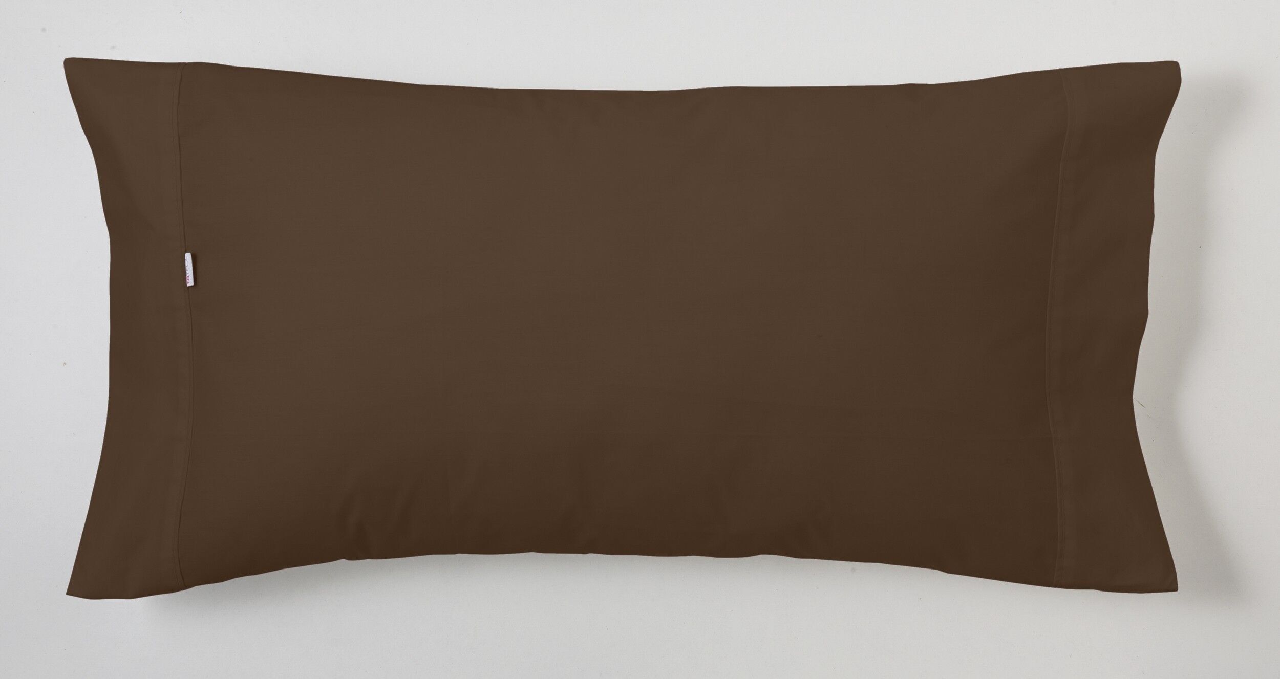 ESTELIA - Federa in cotone pettinato cioccolato - 45x110 cm - 100% cotone - 200 fili. Peso: 125