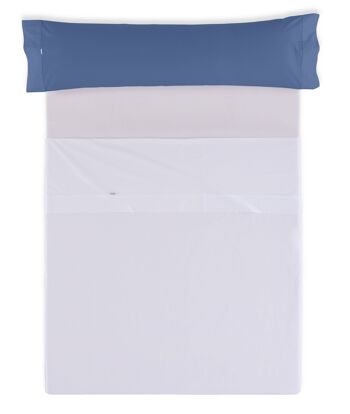 Taie d'oreiller bleue - 45x125 cm - 50% coton / 50% polyester - 144 fils. Poids : 115 2