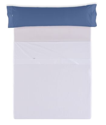 Taie d'oreiller bleue - 45x170 cm - 50% coton / 50% polyester - 144 fils. Poids : 115 2