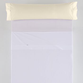 Taie d'oreiller crème - 45x110 cm - 50% coton / 50% polyester - 144 fils. Poids : 115 2