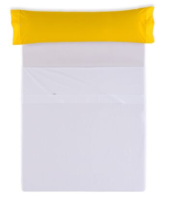 Taie d'oreiller moutarde - 45x125 cm - 50% coton / 50% polyester - 144 fils. Poids : 115 2