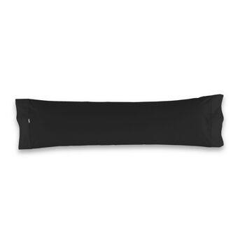 Taie d'oreiller noire - 45x125 cm - 50% coton / 50% polyester - 144 fils. Poids : 115 1