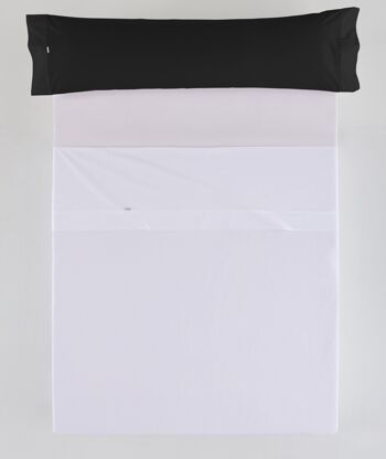 Taie d'oreiller noire - 45x125 cm - 50% coton / 50% polyester - 144 fils. Poids : 115 2