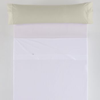 Taie d'oreiller couleur pierre - 45x125 cm - 50% coton / 50% polyester - 144 fils. Poids : 115 2