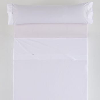 Taie d'oreiller en coton blanc - 45x155 cm - 100% coton - 144 fils. Poids : 115 2
