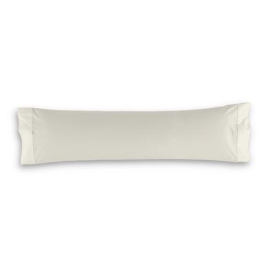 Funda de almohada de algodón color crema - 45x110 cm - 100% algodón - 144 hilos. Gramage: 115