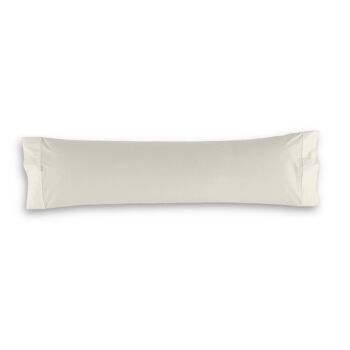 Taie d'oreiller en coton crème - 45x110 cm - 100% coton - 144 fils. Poids : 115 1