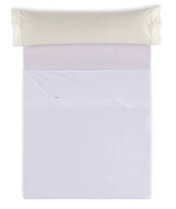 Taie d'oreiller en coton crème - 45x110 cm - 100% coton - 144 fils. Poids : 115 2