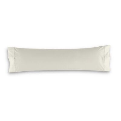 Funda de almohada de algodón color crema - 45x155 cm - 100% algodón - 144 hilos. Gramage: 115