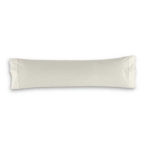 Funda de almohada de algodón color crema - 45x170 cm - 100% algodón - 144 hilos. Gramage: 115