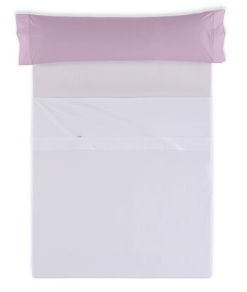 Taie d'oreiller en coton mauve - 45x125 cm - 100% coton - 144 fils. Poids : 115 2