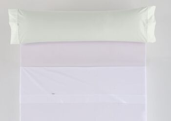 Taie d'oreiller en coton peigné blanc cassé - 45x110 cm - 100% coton - 200 fils. Poids : 125 2