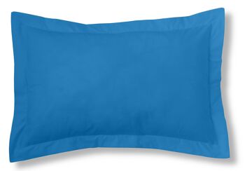 Housse de coussin bleu cendré - 50x75 cm - 50% coton / 50% polyester - 144 fils. Poids : 115