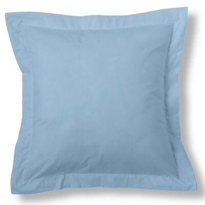 Housse de coussin bleu clair - 55x55 cm - 100% coton - 144 fils. Poids : 115