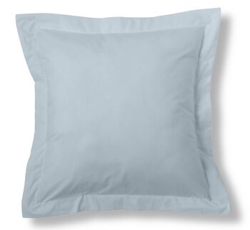 Housse de coussin bleu clair - 55x55 cm - 50% coton / 50% polyester - 144 fils. Poids : 115 1