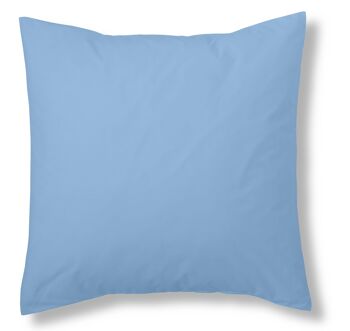 Housse de coussin bleu clair - 40x40 cm - 50% coton / 50% polyester - 144 fils. Poids : 115