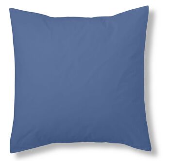 Housse de coussin bleue - 40x40 cm - 50% coton / 50% polyester - 144 fils. Poids : 115