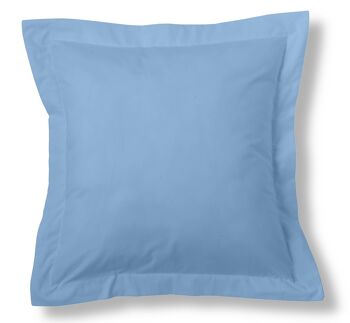 Housse de coussin bleu clair - 55x55 cm - 50% coton / 50% polyester - 144 fils. Poids : 115 1
