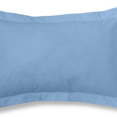 Funda de cojín color azul claro - 50x75 cm - 50% algodón / 50% poliéster - 144 hilos. Gramage: 115