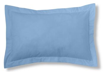 Housse de coussin bleu clair - 50x75 cm - 50% coton / 50% polyester - 144 fils. Poids : 115 1