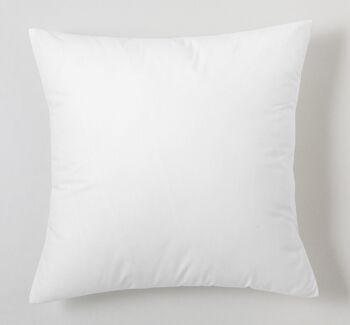 Housse de coussin blanche - 40x40 cm - 100% coton - 144 fils. Poids : 115