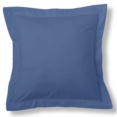 Housse de coussin bleue - 55x55 cm - 50% coton / 50% polyester - 144 fils. Poids : 115