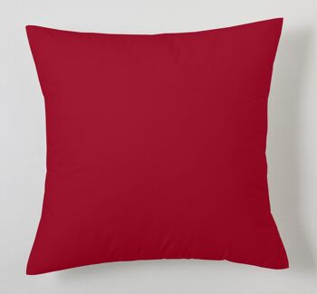 Housse de coussin bordeaux - 40x40 cm - 50% coton / 50% polyester - 144 fils. Poids : 115