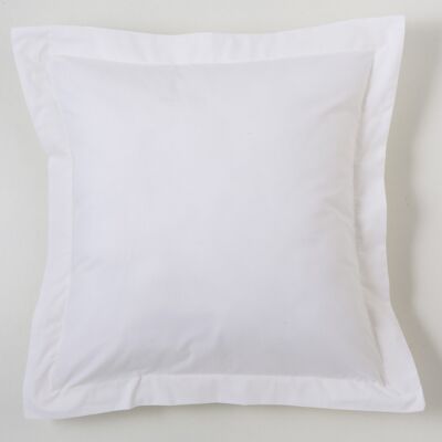 Fodera per cuscino bianca - 55x55 cm - 50% cotone / 50% poliestere - 144 fili. Peso: 115
