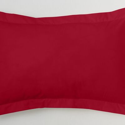 Burgunderfarbener Kissenbezug – 50 x 75 cm – 50 % Baumwolle / 50 % Polyester – 144 Fäden. Gewicht: 115