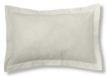 Housse de coussin crème - 50x75 cm - 100% coton - 144 fils. Poids : 115 1