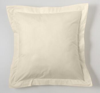 Housse de coussin crème - 55x55 cm - 50% coton / 50% polyester - 144 fils. Poids : 115 1