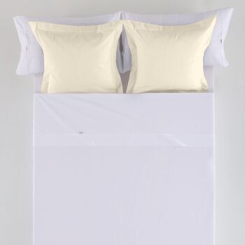 Housse de coussin crème - 55x55 cm - 50% coton / 50% polyester - 144 fils. Poids : 115 2