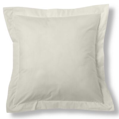 Housse de coussin crème - 55x55 cm - 100% coton - 144 fils. Poids : 115